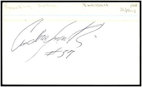Подписан Андрой Франклин Индексная карта 3x5 С Автограф от Делфини D: 2006 86805 - Издълбани подпис NFL