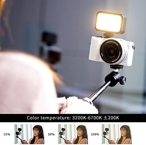 В два цвята led осветление MAXCAM за запис на видео на камера Комплектът от аксесоари включва led заливающую лампа + скоба за телефон + статив, продължителност на осветлен