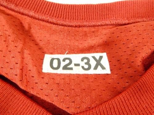 2002 Сан Франциско 49ерс 61 Пусна Червената Обучение фланелка 3X 04 - Използваните тениски Без подпис за игри в NFL
