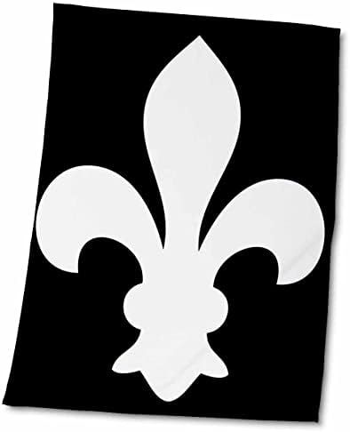 Кърпи декоративни 3dRose Florene - Fleur De Lis Бяло на черно (twl-35248-1)