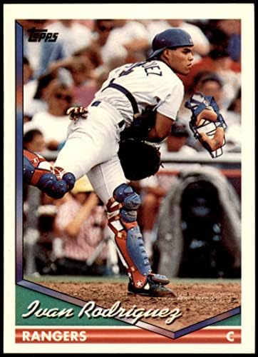 1994 Topps 165 Иван Родригес Тексас Рейнджърс (Бейзболна картичка) Ню Йорк/Mount Рейнджърс