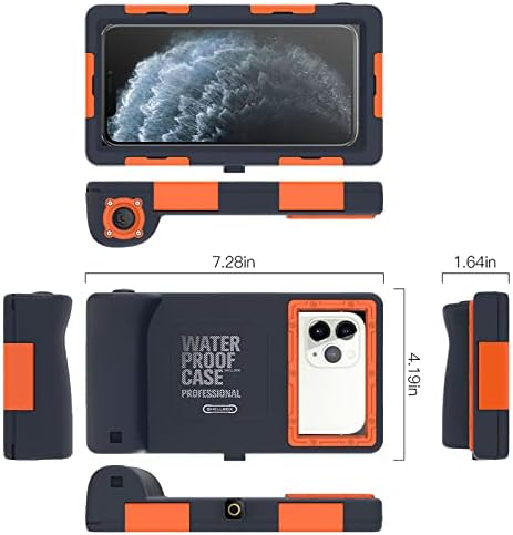 Водоустойчив калъф за телефон ПР 6-13 далеч Pro Max, Galaxy S6-S21 Ultra за гмуркане и снимане на фото-видео [50 фута /15 м] Калъф