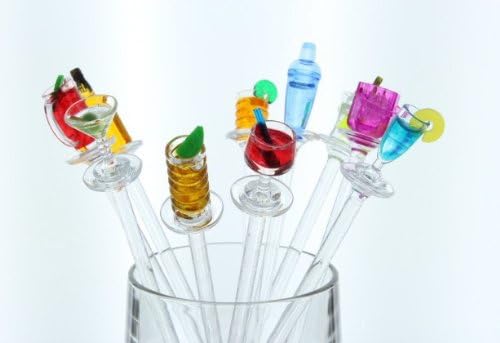 Пръчици за коктейли Prodyne Happy Hour Swizzle, Цветове могат да се различават