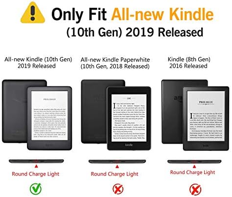 Калъф Huasiru за изцяло нов Kindle (само 10-то поколение 2019 година на издаване, модел № J9G29R) с функция за автоматично включване /изключване - не е подходящ за Kindle или Kindle Paperwhi