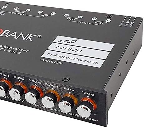 Аудиобанк EQ7 1/2 Din 7-Лентов авто Аудио Еквалайзер с еквалайзер Отпред, отзад / С възможност за регулиране на честота / 3 RCA вход за портативни устройства + Вграден сабву?