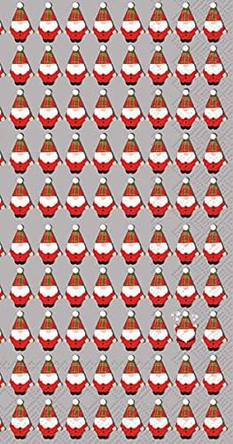 Бостън Международната ММСП 3-Слойное Кърпа за гости Шведска маса Зимни Празнични Коледни Хартиени Салфетки, 16 Брой, Карирани Санта