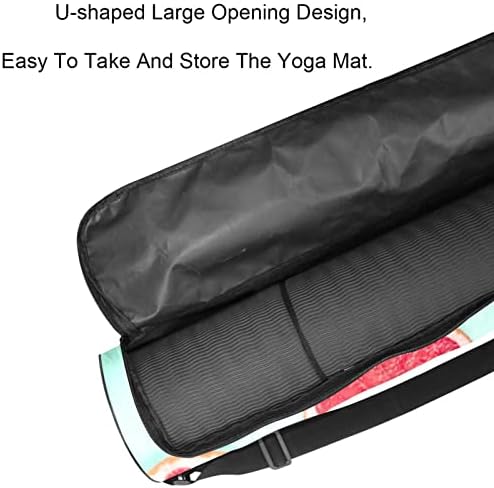 Чанта за носене подложка за йога с пагон с Шарките на Филии Грейпфрут, 6,7x33,9 инча /17x86 см, Чанта За подложка за йога, Спортни сакове,