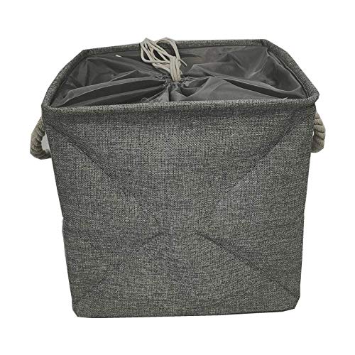 Малка Сгъваема Кошница за съхранение, Сгъваема Кошница за багаж от здрава Тъкан, Кубични Дръжки за Организиране на рафтовете, Детска