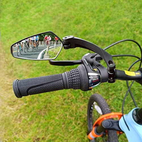 SuraКормило огледалото за обратно виждане, Регулируемо Кормило огледало за обратно виждане с широкоъгълен обектив, Подходящ е за планински Пътят на велосипеди, Елек