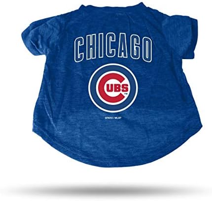 Тениска за домашни любимци Rico Industries MLB Chicago Cubs Размер тениски за домашни любимци, XL, Цвят на екип, Размер XL