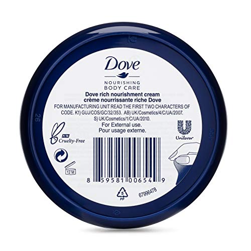 Подхранващ крем за лице, ръце и тяло на Dove Nourishing Body Care за особено суха кожа с 48-часов влага, 2,53 течни унции (1 опаковка)