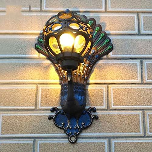 ZLMAY Европейски Стил Ретро Паун Градински осветителни Тела, Led Хотелски Артистичен, с монтиран на стената Лампа, Балкон Вила Вратата Лампата е Подходяща за Външно Ос?