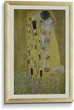 Густав Климт Известната Класическа живопис с маслени бои Върху Платно Монтиране на Изкуството на Целувката. Мат 3D Текстура Намазка четки