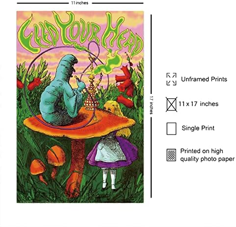 Плакат XIHOO Алиса в Страната на чудесата Безрамный подарък 12x18 инча (30 см х 46 см)