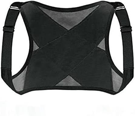 KJHD Регулируема Плечевая Подкрепа на гърба Коректор на стойката на тялото Колан За корекция на талията Невидим Жена (Цвят: черен размер: