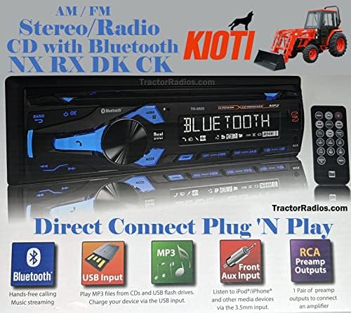 Трактор KIOTI Direct Plug N Play Bluetooth CD AM FM Стерео Радио NX RX CK DK