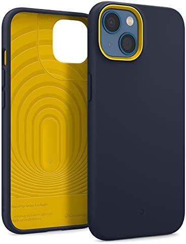 Силиконов калъф Caseology Нано Поп [Обновена версия], Съвместим с калъф iPhone 13 Mini (2021) - Blueberry Navy