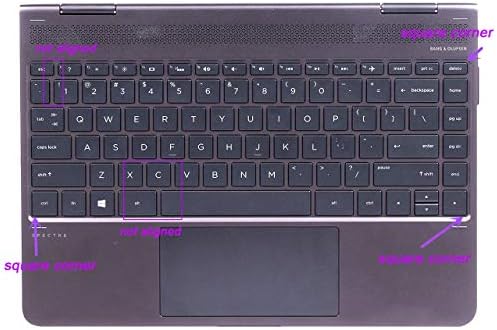 Калъф за клавиатура JuYuish, съвместим с 13,3-инчов лаптоп HP Spectre x360 2-в-1 13-w013dx 13-w023dx 13-w053nr 13-ac013dx