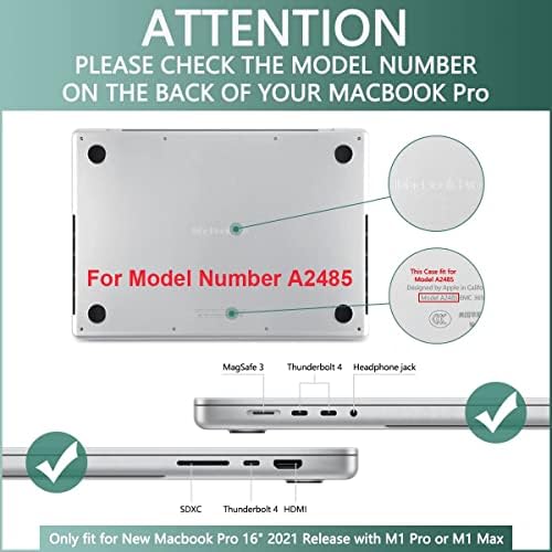 Калъф CISSOOK Floral A2485 за MacBook Pro 16 Инча 2021 2023 Година на Издаване, модел A2485 A2780 M1 M2 Pro/Max с чип, Матиран Бял Калъф