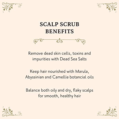 Sabon Ultimate Scrub за кожата на главата — Леко Търкане с жасмин | Сол от Мъртво море за здравето на косата | на Бергамот, Иланг,