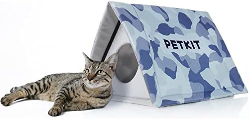PETKIT Shelter Dome Max Пет Палатка-Легло за котки/Кучета, Градинска Водоустойчив Палатка За Спане Котки, Пещера, Къщичка За Кученца В Двора,
