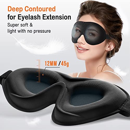 Ezona Маска за сън, за мъже и жени, Удобно 3D Contour Маска за очи за Сън, Нощен Маска с 99% Светозащитными сенки за очи, с Еластична лента,