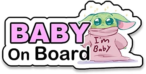 Kristina Светлоотразителни стикери Baby on Board, водоустойчив знак за сигурност Baby on Board за автомобилни прозорци
