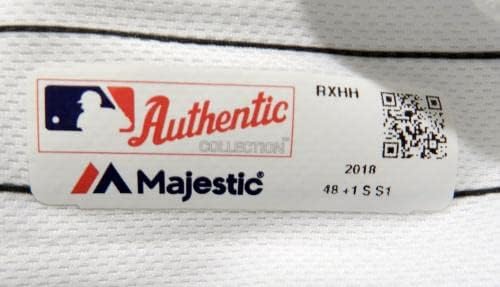 2018 Чикаго Уайт Сокс Нейт Джоунс 65 Пуснати В продажба В Стара Бели Тениски DP07453 - Използваните В играта Тениски MLB