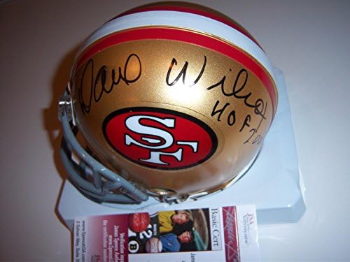 Дейв Уилкокс 49ers, Орегон, мини-каска с автограф от Jsa / coa - Мини-каски NFL с автограф