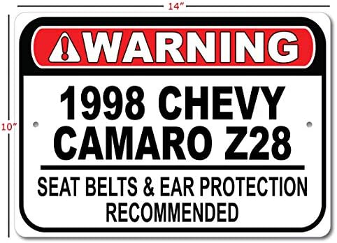 1998 98 Знак Препоръчва колан Chevy Camaro Z28 за бърза езда, Метален Знак на Гаража, монтиран на стената Декор, Авто знак