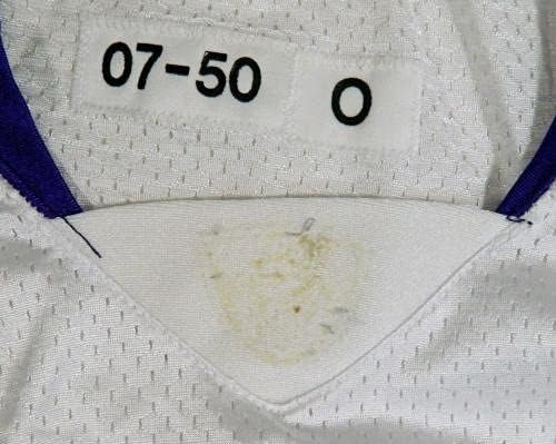 2007 Minnesota Vikings Blank Бяла Риза в стил игра VIKSVS0018 - Използваните Тениски За игри NFL без подпис