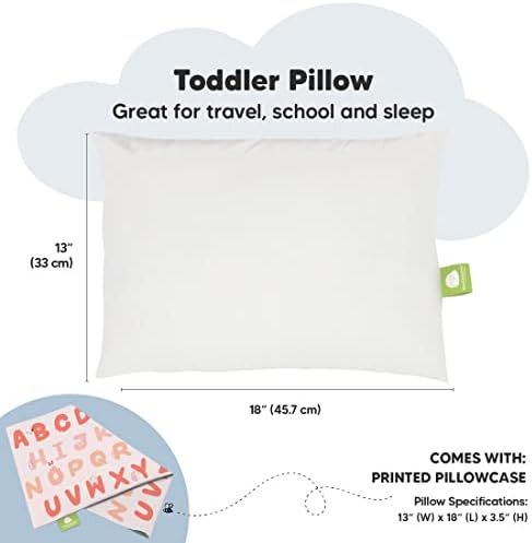 Възглавница за деца KeaBabies с Калъфка - 13x18 My Little Dreamy Pillow - Възглавница за сън от Органичен памук за Деца,