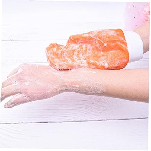 Froiny 1 бр. душ-пилинг ексфолираща ръкавица ръкавица ръкавица отстраняване на мъртвите клетки на кожата и дълбоко почиства баня ръкавици случаен цвят