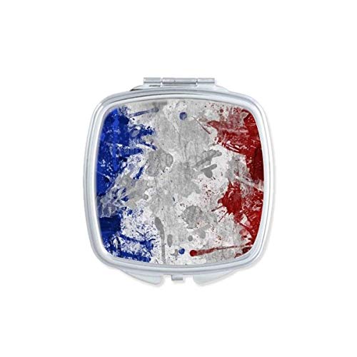 Флаг На Франция Държава Град Култура Огледало Компактно Преносимо Карманное За Грим За Двустранно Стъкло