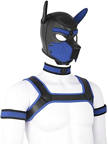 Комплект неопреновой маска за кучета BaronHong в цял ръст, нов костюм, маска за куче с качулка, ошейником и каишка, както и кратко описание