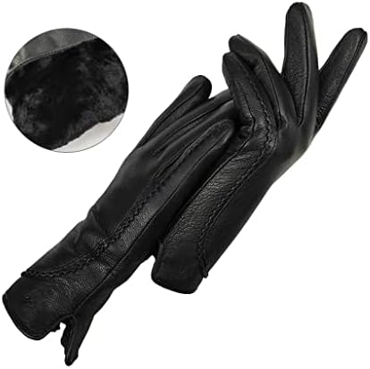 Дамски ръкавици XBWEI, Меки и дебели Ръкавици, Зимни Дамски Топли ръкавици (Цвят: D, размер: 8.5)