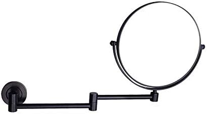 RFXCOM 8-Инчов Стенни Огледала за грим С Увеличително стъкло, Трайно Регулируемо Огледало за Бръснене, Огледала за баня (Цвят: черен