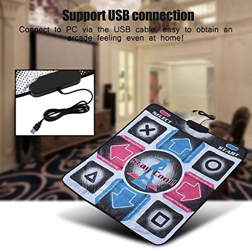 Устойчив на абразия килимче за танци, Противоскользящий, DDR USB Контролер за танци с USB-кабел, Подложка за Фитнес и Бодибилдинг,