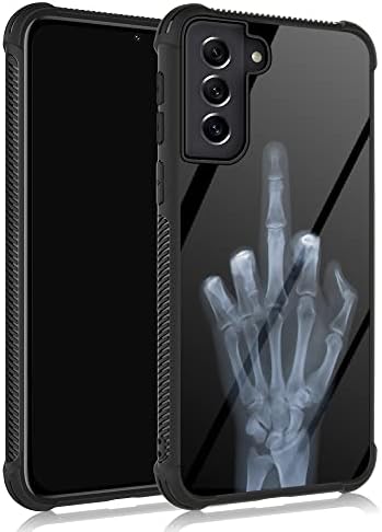 ZHEGAILIAN, Съвместим с калъф Samsung Galaxy S22, Калъфи Samsung Galaxy S22 с рентгеновия изобразяващи ръце на формата на черепа за мъже / момчета, С шарени отзад, С Амортизирующими ъгли, ?