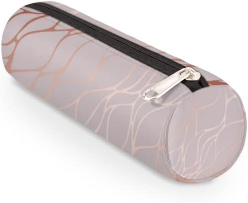 Rose gold мрамор абстрактен модел молив случай дръжка bag държач за светкавица молив чанта за преносим козметични органайзер грим,