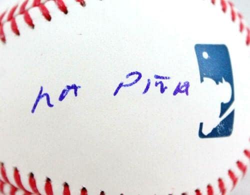 Бейзболни топки Rawlings OML с автограф на Невена Гурриэла с /Insc -JSA с автограф * Синьо - Бейзболни топки с автографи