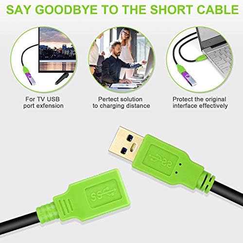 Удлинительный кабел USB 3.0 10 фута, Удлинительный кабел USB 3.0 от щепсела до штекеру за принтер, Playstation, Xbox, USB флаш устройство, Устройство за четене на карти памет, Твърд д
