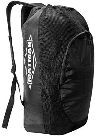 Чанта за борцовского оборудване Matman, Спортна чанта от найлон с мрежа за възрастни, Леки Регулируеми Ремъци с Подплата,