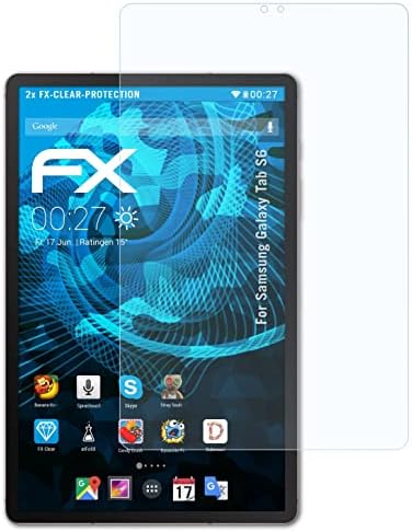 Защитно фолио atFoliX, съвместима със защитно фолио за Samsung Galaxy Tab S6, Сверхчистая защитно фолио FX (2X)