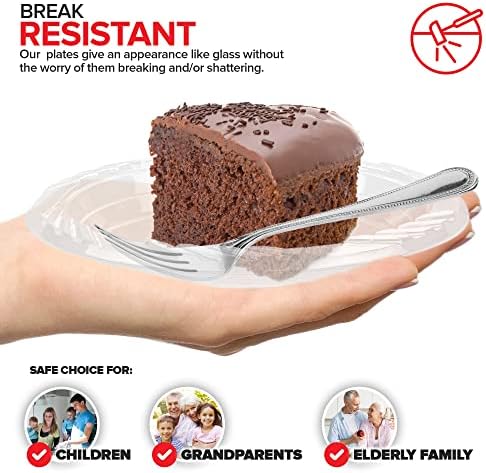 Запасете се у дома 6-инчов десертными тарелками от прозрачна пластмаса (240 опаковки), Гъвкави еднократна употреба прозрачни тарелками