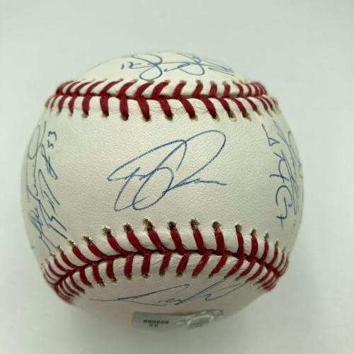 2007 Отбор Шампиони на Световните серии Boston Red Sox Подписа W. S. Baseball JSA COA - Бейзболни топки с автографи
