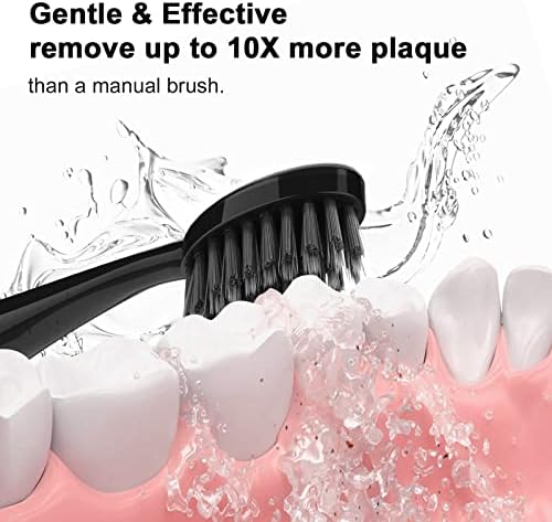 Сменяем Накрайник за електрическа четка за зъби Burst за възрастни с Пылезащитными капачки, Меки Въглища четина за Дълбоко почистване,