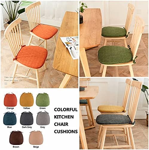 Възглавници за столове в трапезарията с завязками,Комплект от 4 Възглавници за кухненски столове с завязками Сив цвят, Възглавници за масата