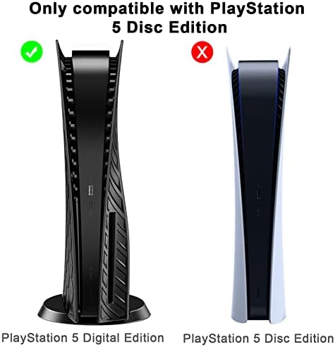 Аксесоари за подмяна на табели Mooroer PS5 за конзолата PS5, Черен калъф от кожа PS5, калъф за предната PS5, Съвместим с конзола Playstation