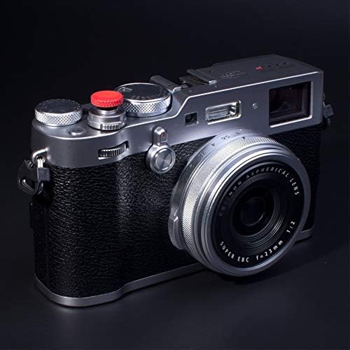 Бутон за плавно освобождаване на затвора, камерата VKO, съвместима с Fujifilm X-T4 X-T30 X-T20 X-T3 X-T2 X-PRO3 X-PRO2 X100S X100T X100F X30 X-E3 RX1R RX10 II III IV M10 сребрист цвят (2 опаковки)